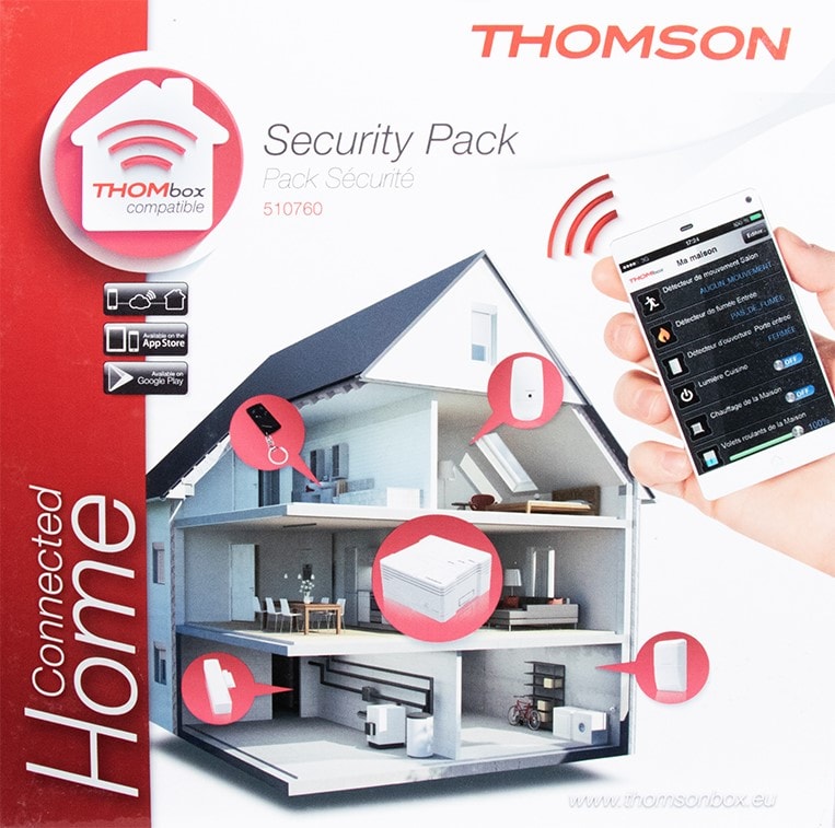Kit sécurité système d'alarme sans fil pour maison connectée 28 pcs thomson  THOMSON
