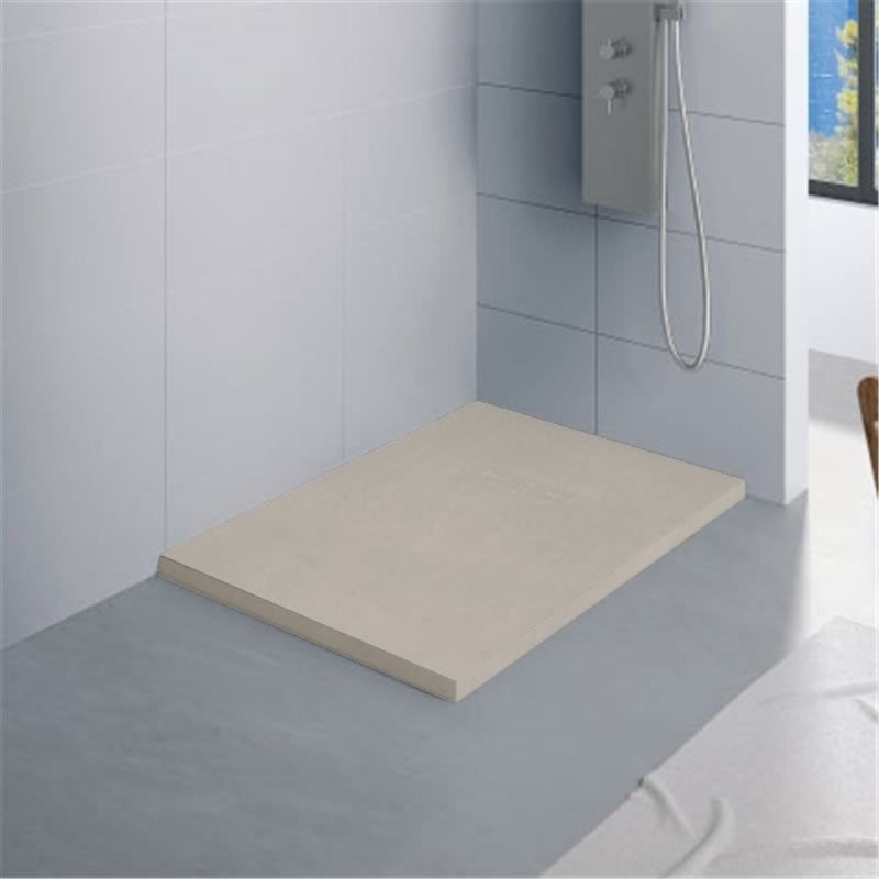 Receveur de douche sable kinerock bac extra plat antidérapant 120 x 90