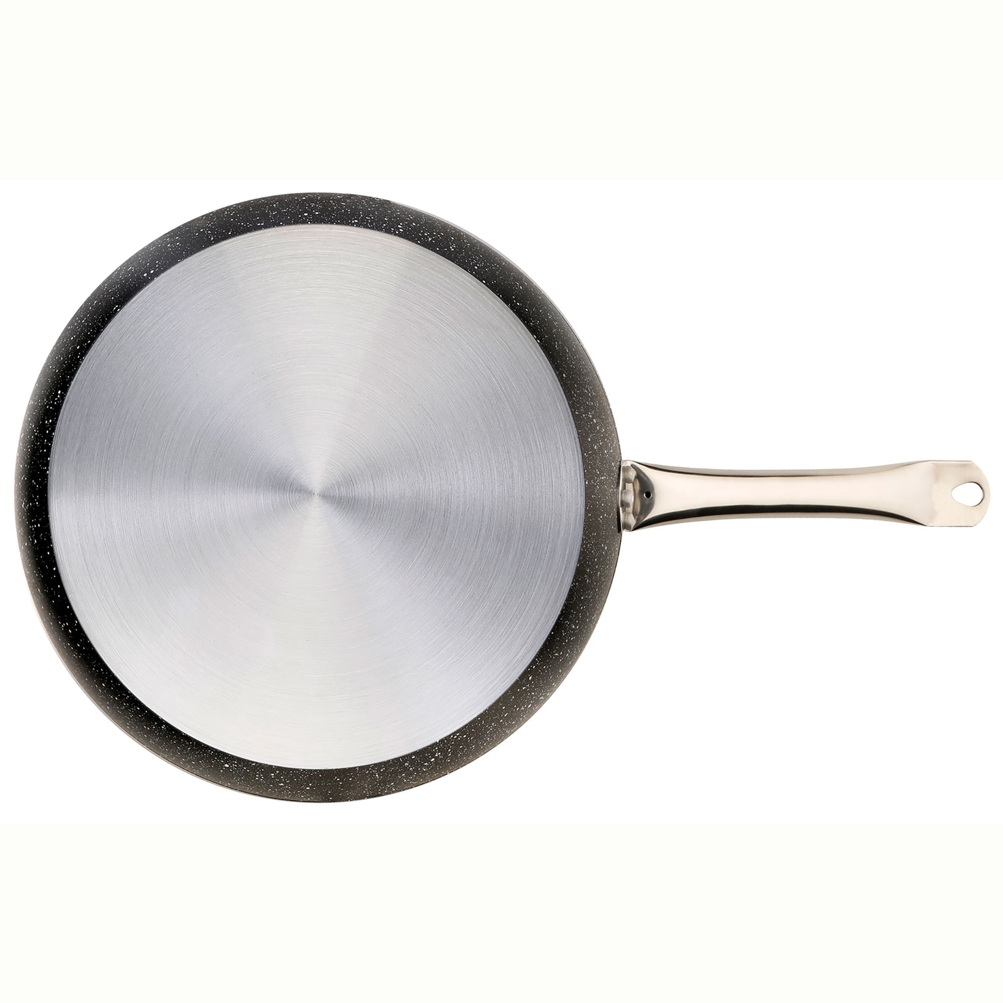 Casserole à Induction WECOOK Granite 16 Cm - Aluminium Forgé 3 Mm, Antiadhésif Pierre Sans PFOA, Manche Acier, Compatible Tout Type De Feu
