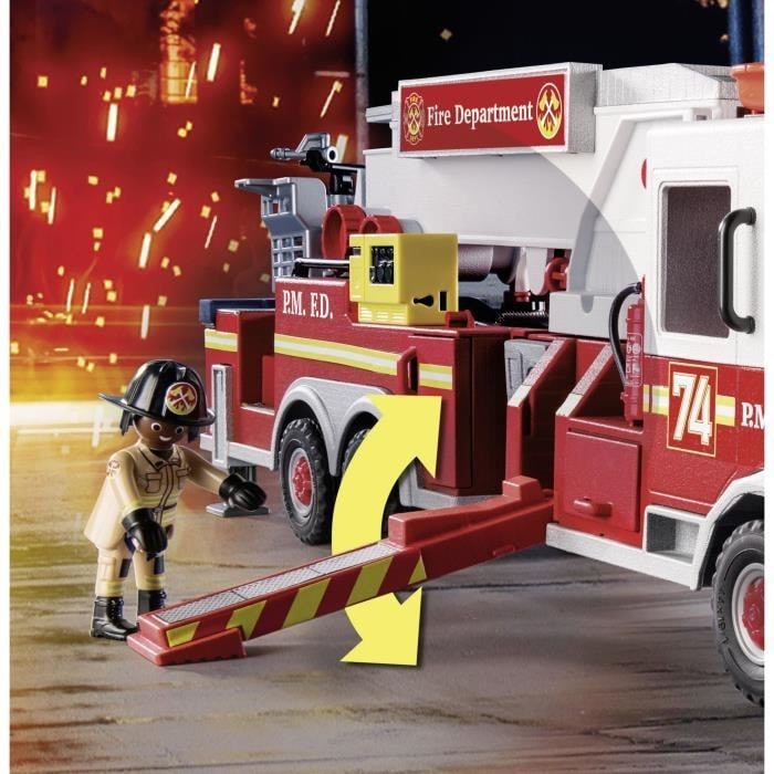 Playmobil *** **** pas cher, Caserne de pompiers transportable