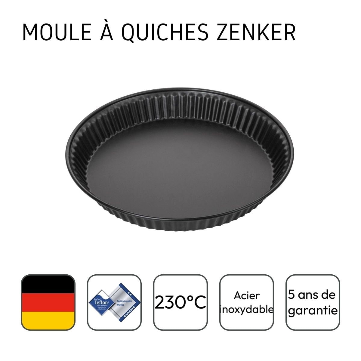 Zenker Moule à quiche Special – Countries Ø 28 cm