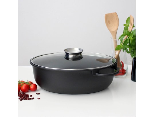 Poêle wok en aluminium avec couvercle en verre 20 cm Elo Smart
