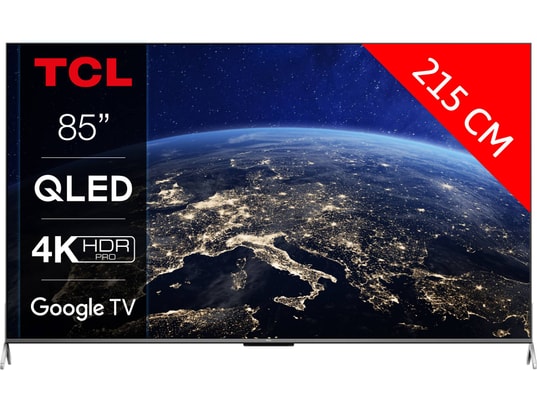 TCL TV 4K QLED 85C731 120Hz Google TV - TV QLED 4K 215 cm - Livraison  Gratuite