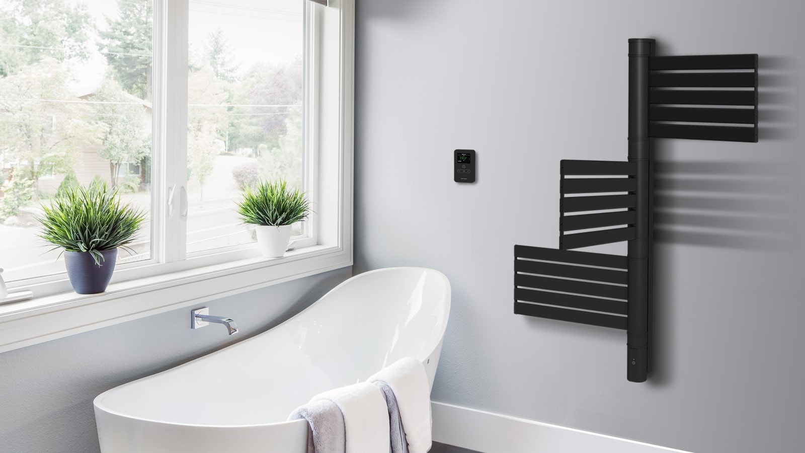 Thermostat noir pour sèche-serviette électrique