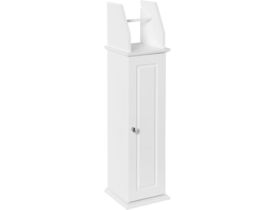 Sobuy bzr53-w support papier toilette armoire toilettes porte brosse wc sur  pied en bois –blanc - Conforama