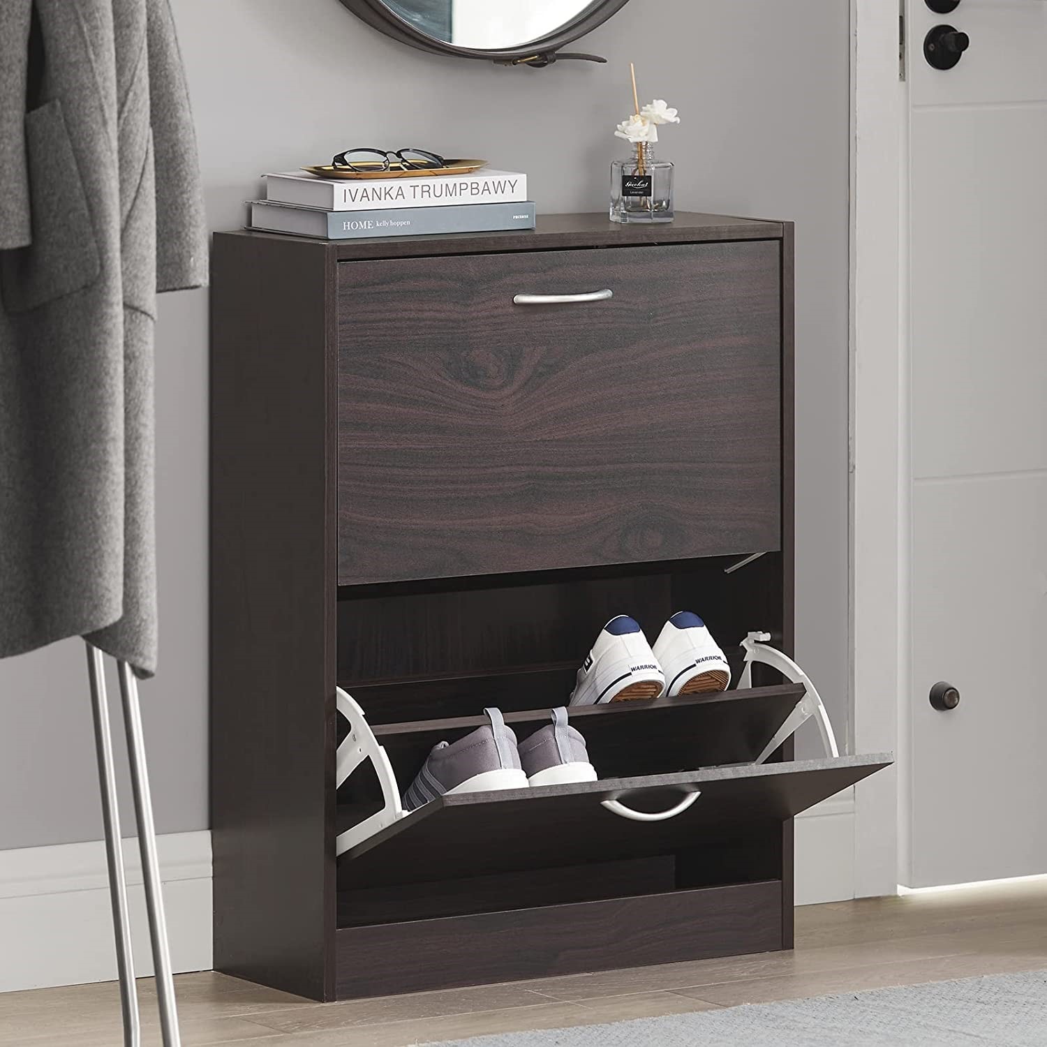 Sobuy Fsr87-w Meuble De Rangement à Chaussures Armoire à