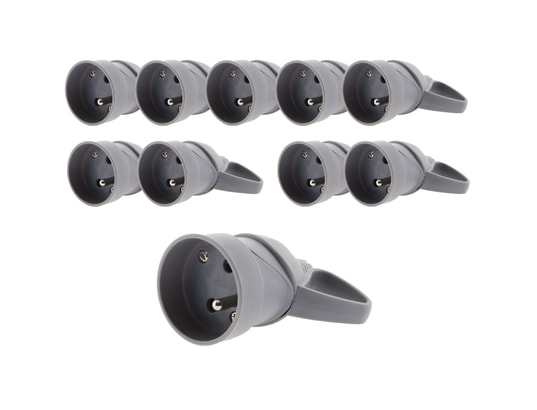 Lot De 5 Fiches TV – 2 Mâles, 2 Femelles, 1 Té – Diamètre 9,52 Mm, Couleur Blanc - 11