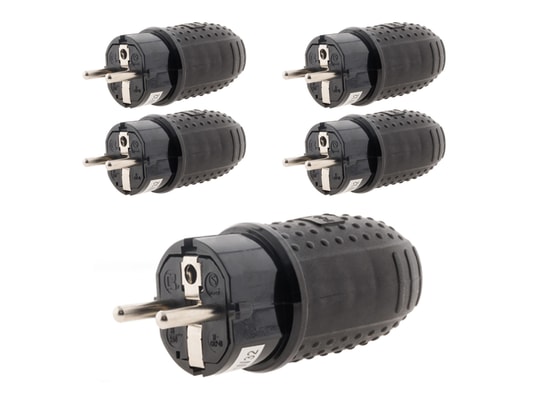 Kit De 5 Fiches TV - 2 Mâles, 2 Femelles, 1 Té - Diamètre 9,52 Mm - Pour Antenne Et Récepteur - Blanc