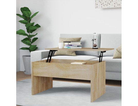 VidaXL Table Console Chêne Fumé 75x34,5x75 Cm Bois D'ingénierie 833400 - Maison