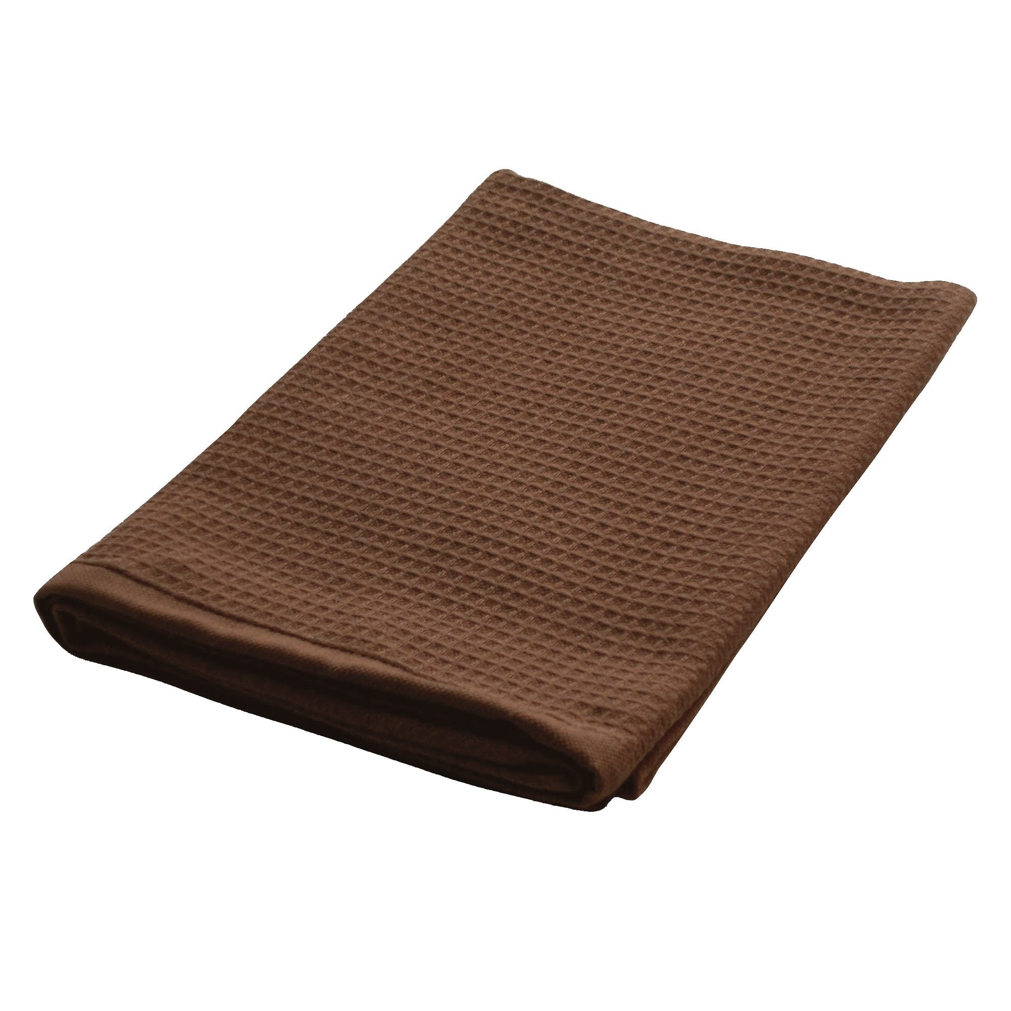 Drap de douche 70x140 cm nid d'abeille PURE WAFFLE 300 g/m² marron LINNEA