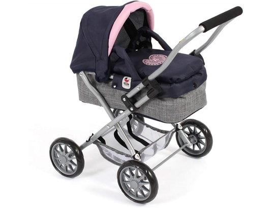 Bayer Design Poussette Tandem Buggy Vario Bleu/Rose pas cher 