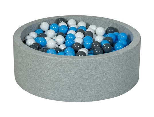 Piscine à balles Aire de jeu + 150 balles noir, blanc, rose,gris pas cher 