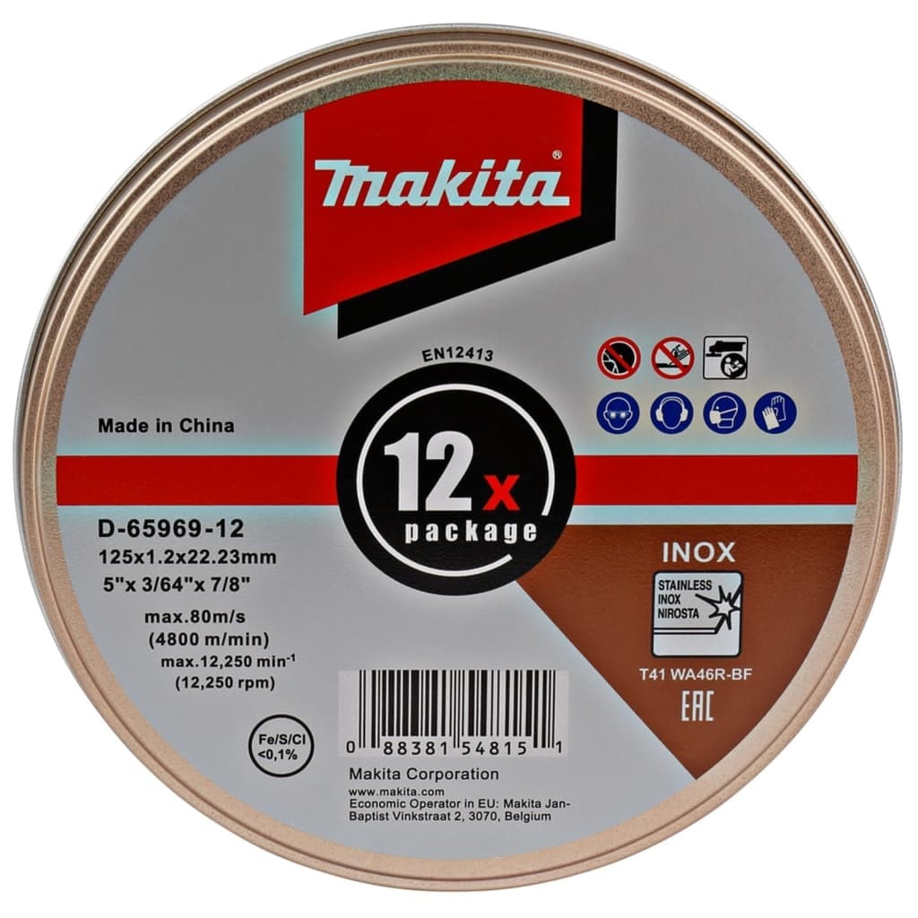 Makita Ensemble De Meules De Tron Onnage Rouge Et Gris Makita