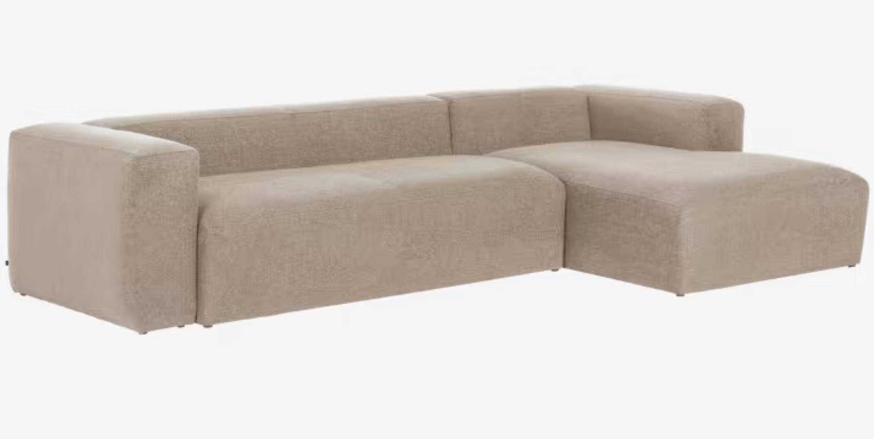 MINIMAX, petit canapé d'angle 3 places chaise longue en cuir ou tissu