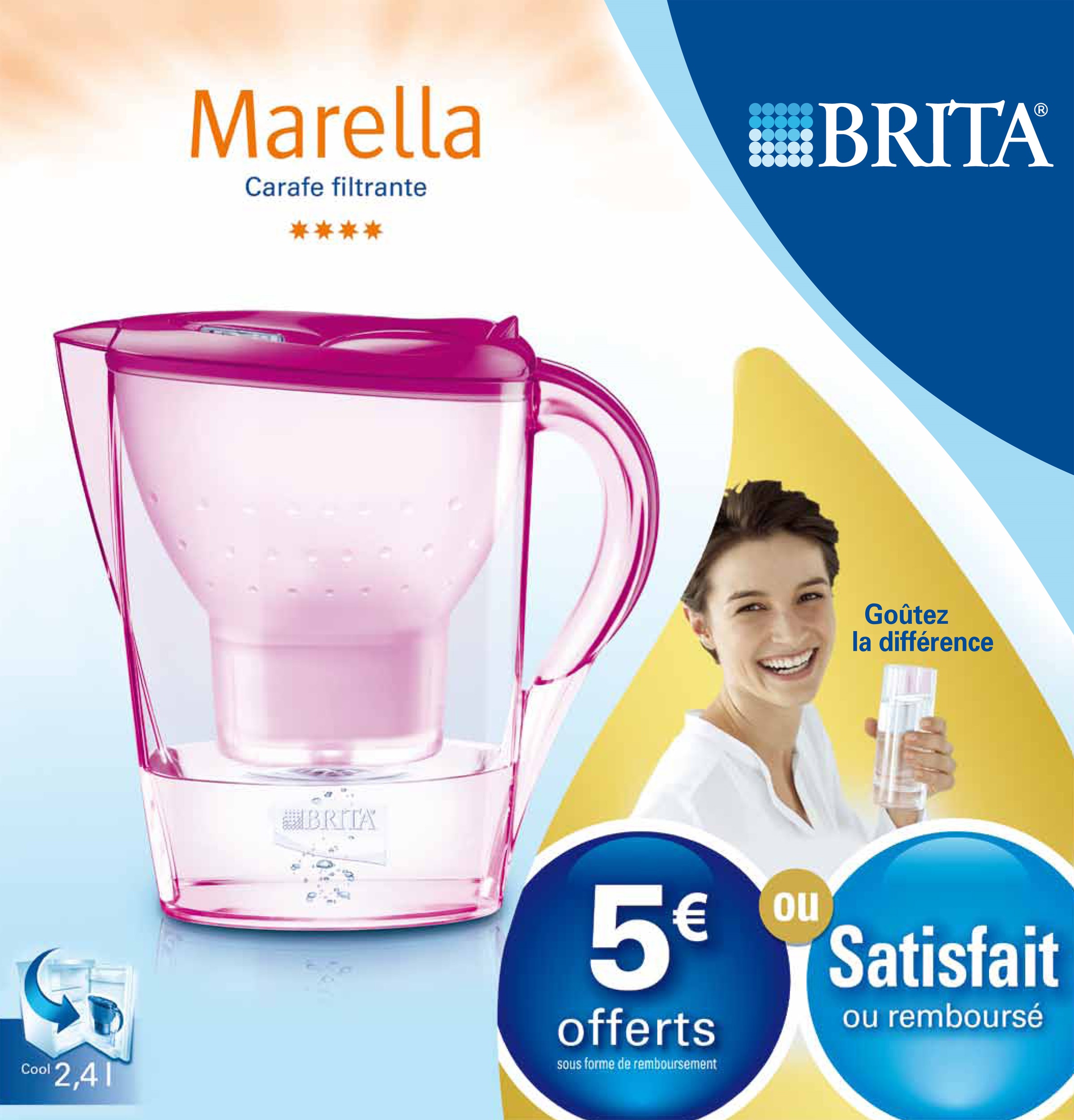 Carafe filtrante BRITA MARELLA - Commerces - Appareil electroménager 