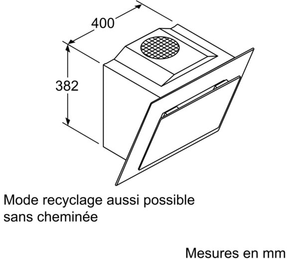 LC56KA670 Hotte décorative murale 55 cm