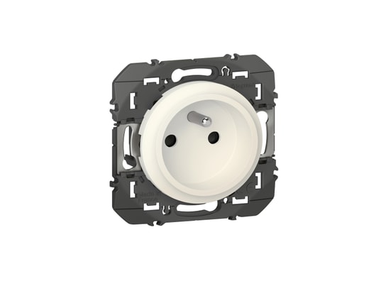 Legrand RENOV BLC Easyréno Steckdose 2P+T, 16A, Weiß – Mit Kinderschutz, Einziehbarer Boden & Staubschutz