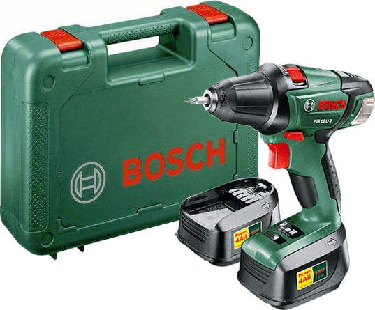 Perceuse-visseuse sans fil PSR 18V - 2,5 Ah 2 batteries - BOSCH -  Mr.Bricolage