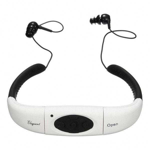 Alpexe® Casque Ecouteur Etanche Sans fil USB MP3 Pour Natation Spa Sports  blanc ALPEXE