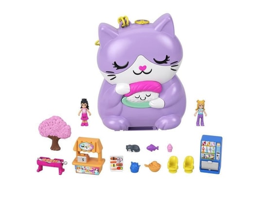 POLLY POCKET Mini poupée Polly Pocket - Coffret chat restaurant