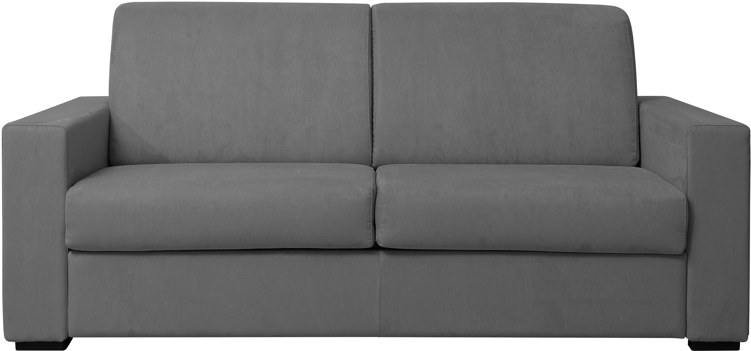 Coussin d'assise déhoussable pour canapé 3 places en coton, Gris foncé