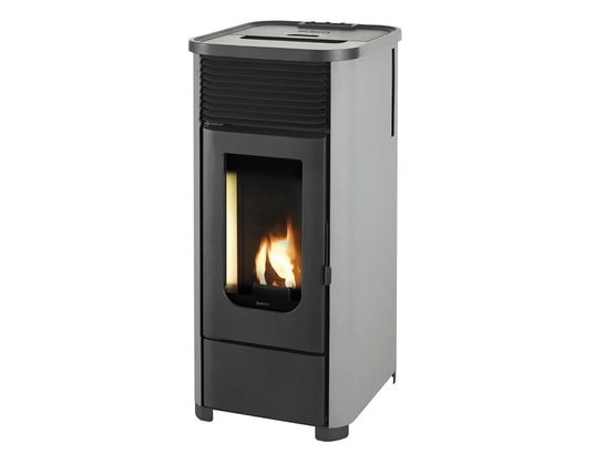 Poêle à granulés de bois 9kw gris leni 9 access control gris SUPRA