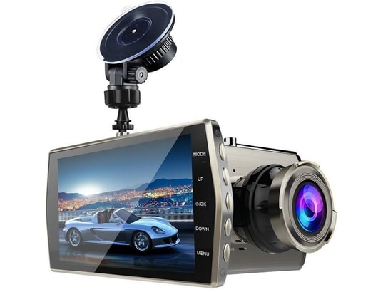 Dashcam Voiture Avant Intérieur 4K + 1080P, Caméra Embarquée pour