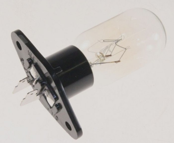 Ampoule Micro-Ondes 25W 240V - Compatible Whirlpool Et Autres Marques - Verre Renforcé - Cosses Droites