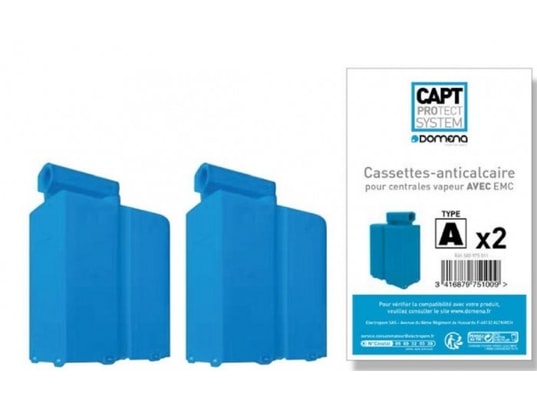 DOMENA Lot de 2 cassettes anticalcaires pour centrale vapeur Domena