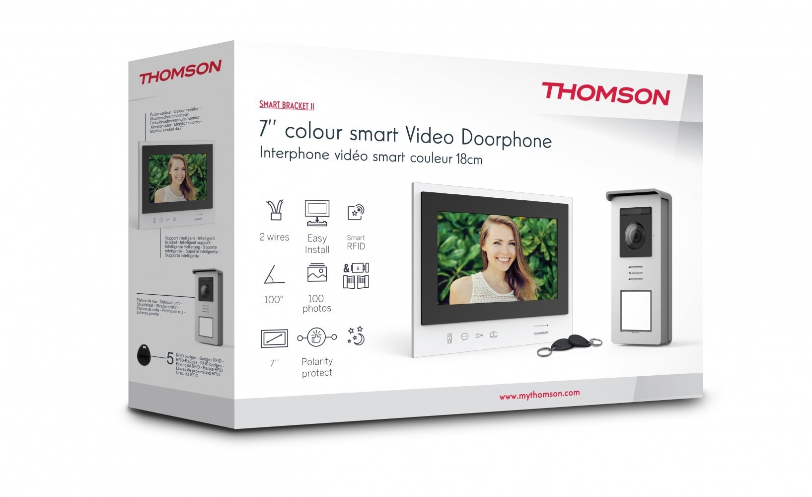 THOMSON Interphone visiophone 2 fils THOMSON v2 smart pas cher