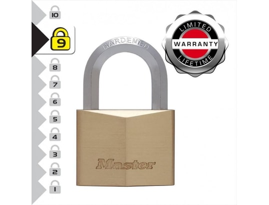 Master lock Cadenas à clé MASTER LOCK laiton, l.60 mm pas cher