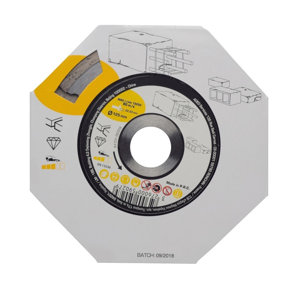 CENTRALE BRICO Disque diamant pour béton, Diam.125 mm pas cher 