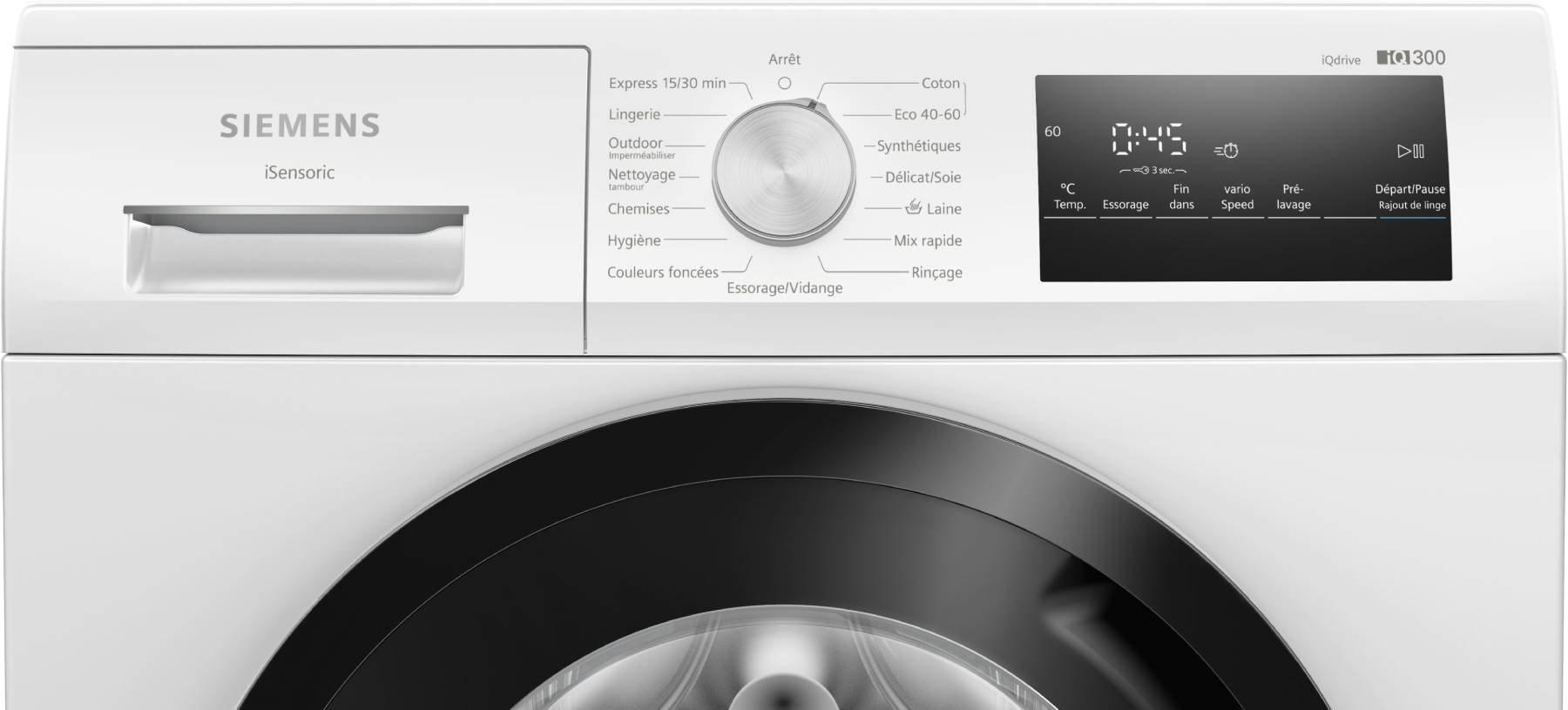 Lave linge Frontal SIEMENS WM14N117FR IQ300 7 kg, 1400 trs/min Pas Cher