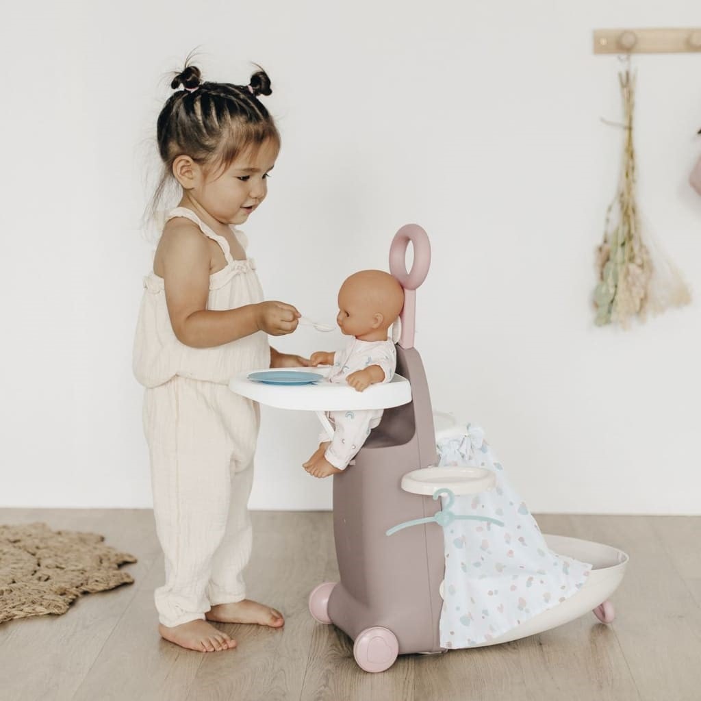 SMOBY - Smoby valise de jeu de poupée 3 en 1 baby nurse