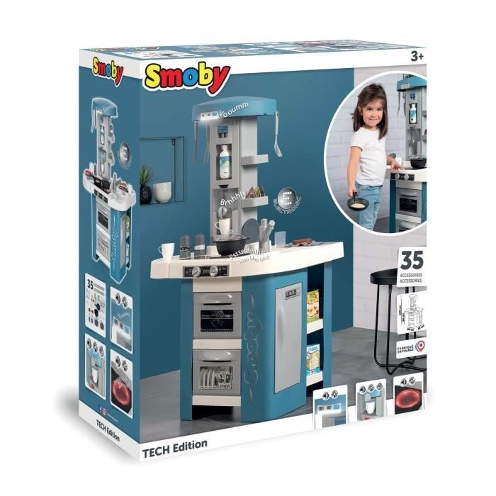 Smoby cuisine tech edition avec module électronique - 35 accessoires inclus  - des 3 ans SMOBY Pas Cher 