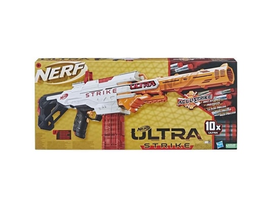 Blaster Nerf Ultra Strike - Motorisé, Chargeur 10 Fléchettes AccuStrike - Pour Compétitions