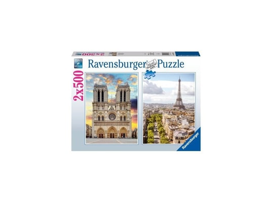 Multi puzzles adulte Les Villes (2 x 1000 pièces + 1 x 500