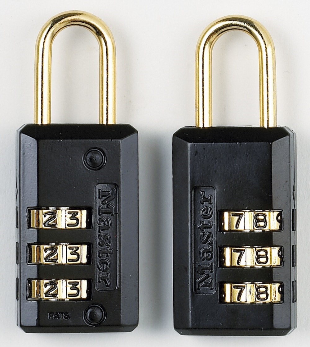 Lot de 2 cadenas à code MASTER LOCK zinc, l.35 mm