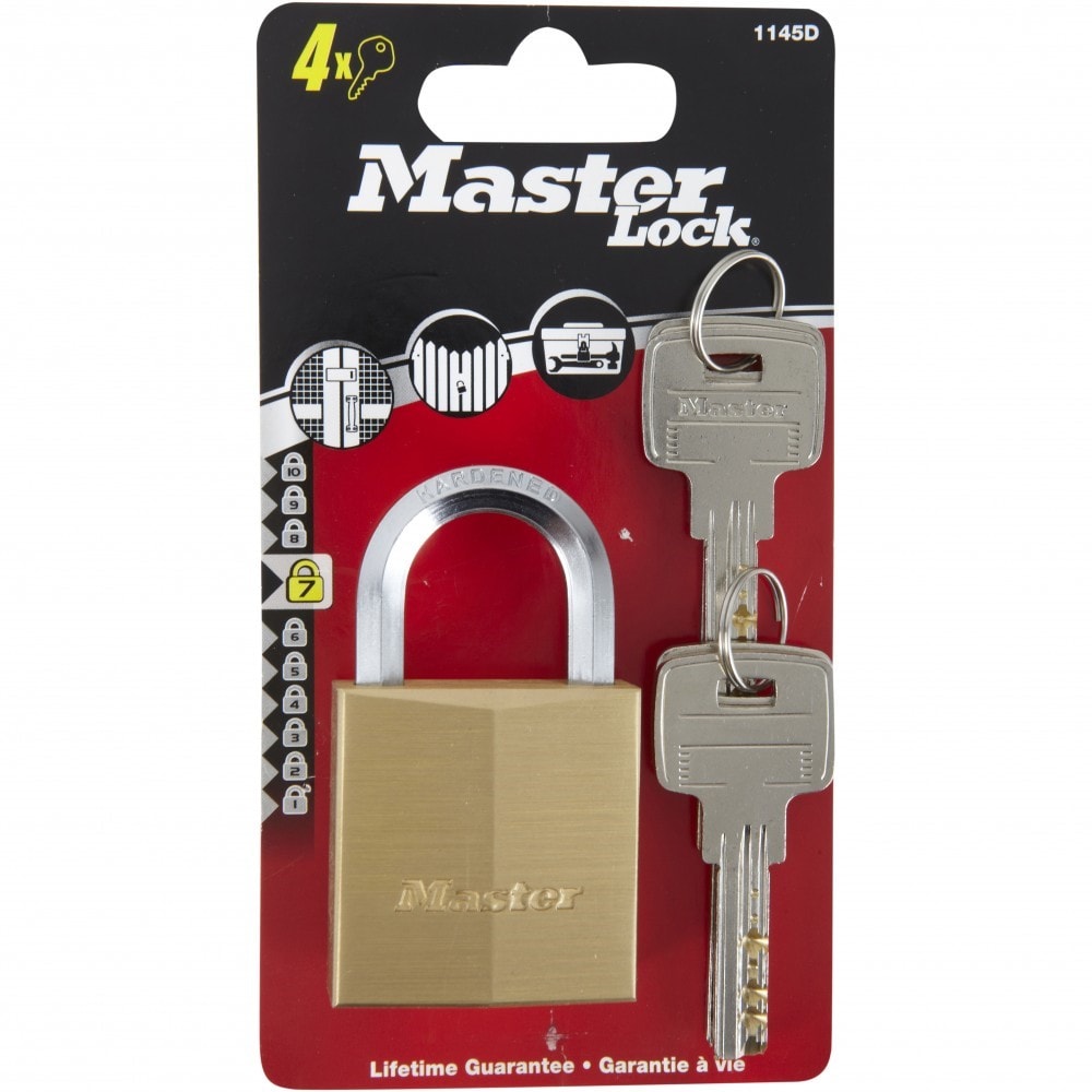 Master lock Cadenas à clé MASTERLOCK laiton, l.40 mm pas cher