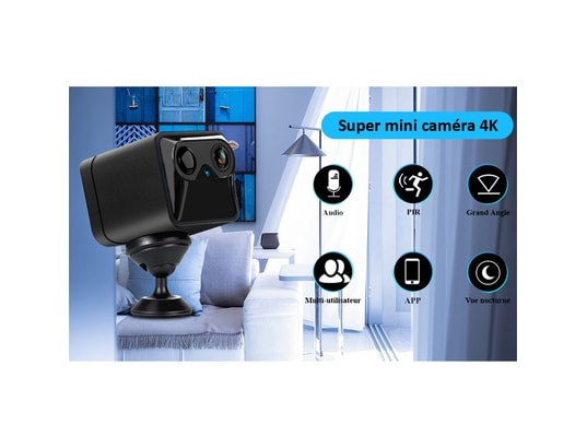 Mini caméra de surveillance portable sans fil 4k full hd wifi ox-mini -  vision nocturne audio bidirectionnelle, pir, notification app OPTEX Pas  Cher 