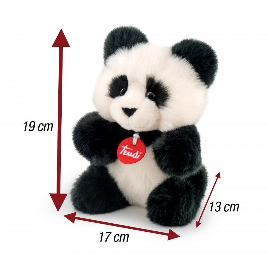 Histoire d'ours - Peluche Panda Noir - 17 cm