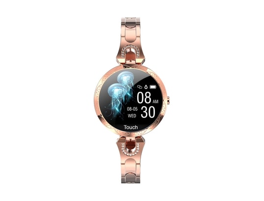 Montre connectée femme élégante smartwatch cardio étanche ip68 simili cuir  noir yonis YONIS Pas Cher 