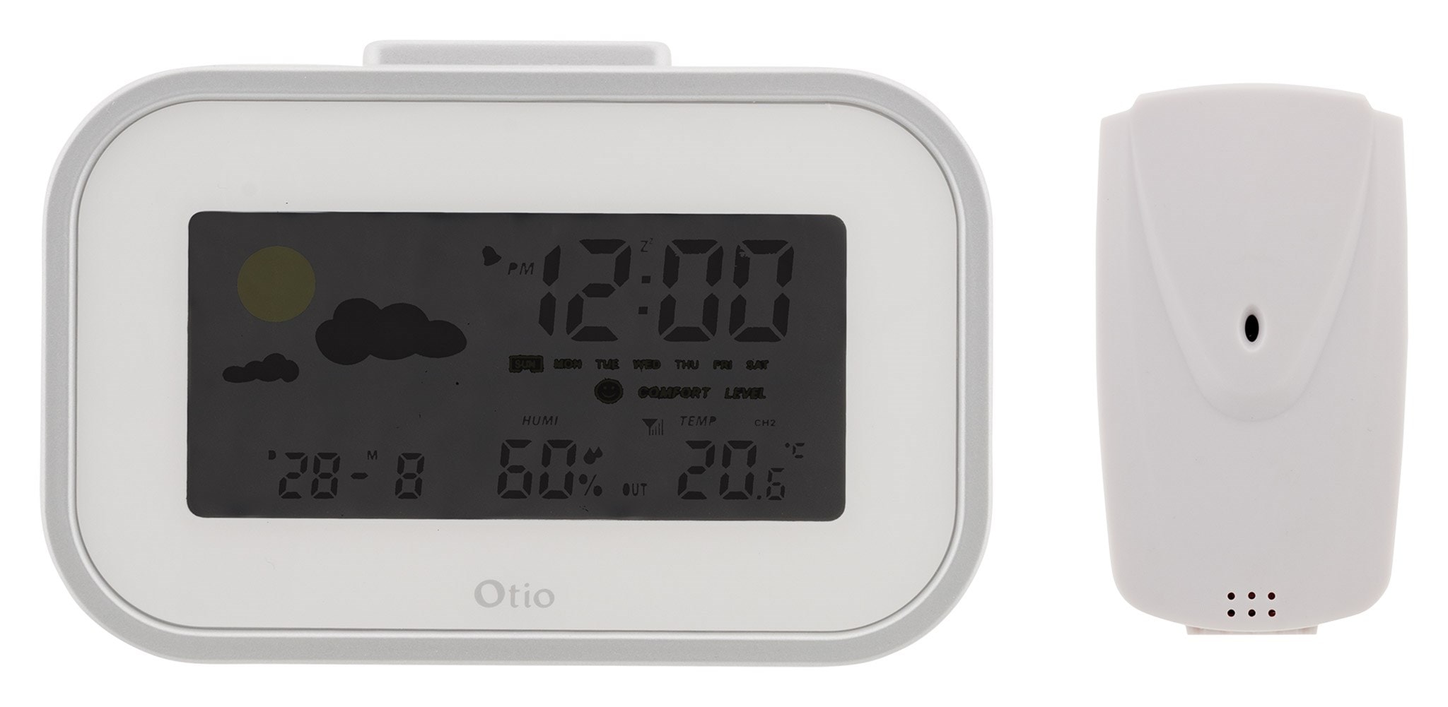 Thermomètre Intérieur à Écran Lcd - Blanc - Otio - Station météo BUT