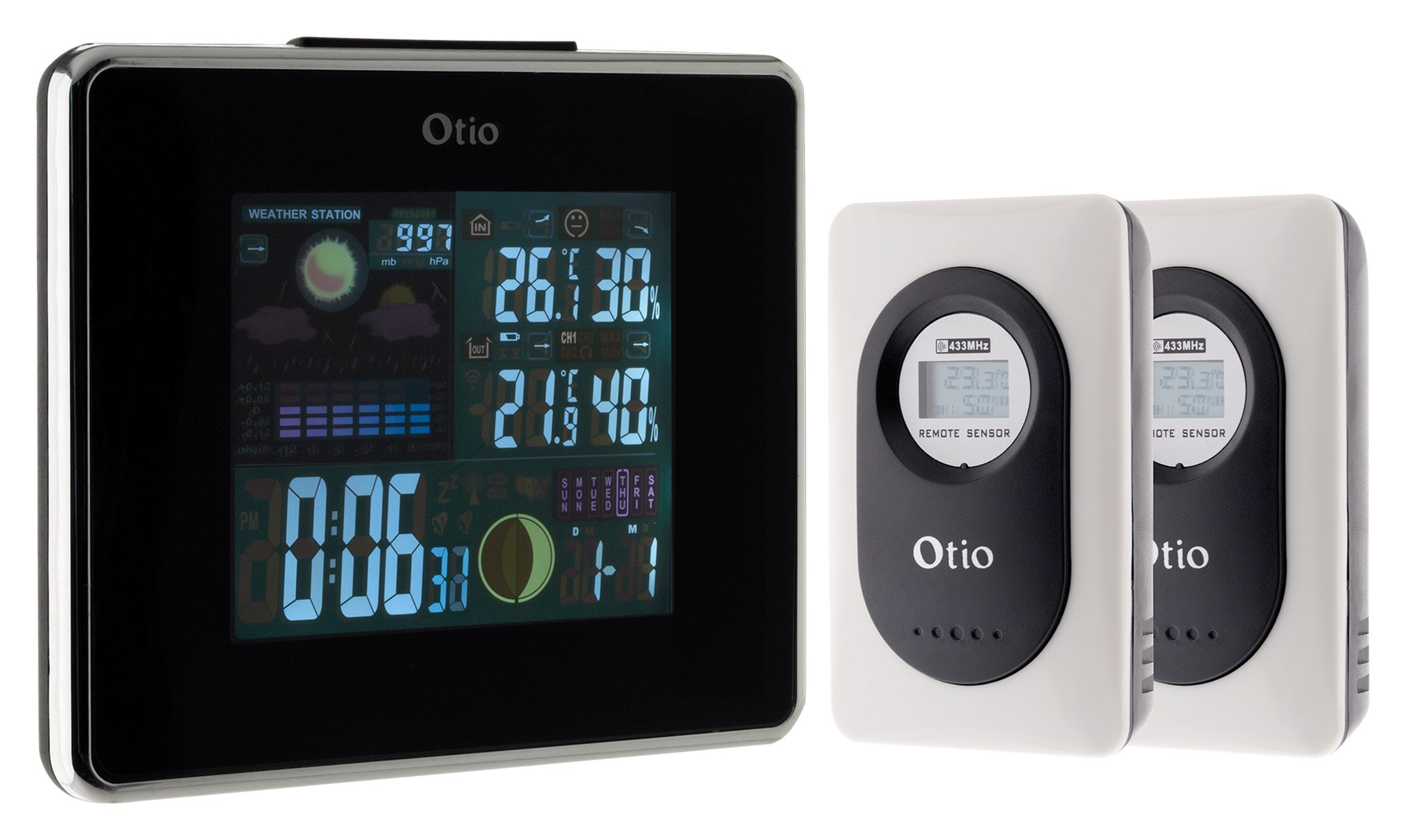 Capteur Sans Fil Pour Stations Météo Otio 810048 Et 810051 – Portée 30m – Mesure Température – Blanc