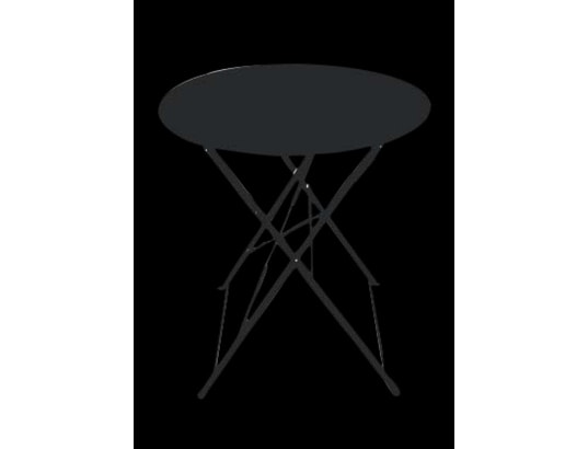 Table de jardin pliante ronde Bistrot - Noir