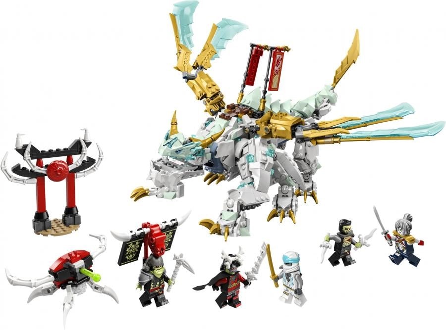 LEGO® NINJAGO 71786 La Créature Dragon de Glace de Zane, Jouet 2-en-1,  Figurine de Dragon et Minifigurines - Cdiscount Jeux - Jouets