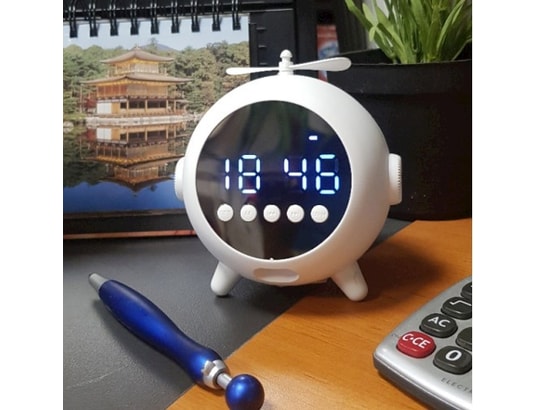 Radio-réveil Bluetooth design blanc