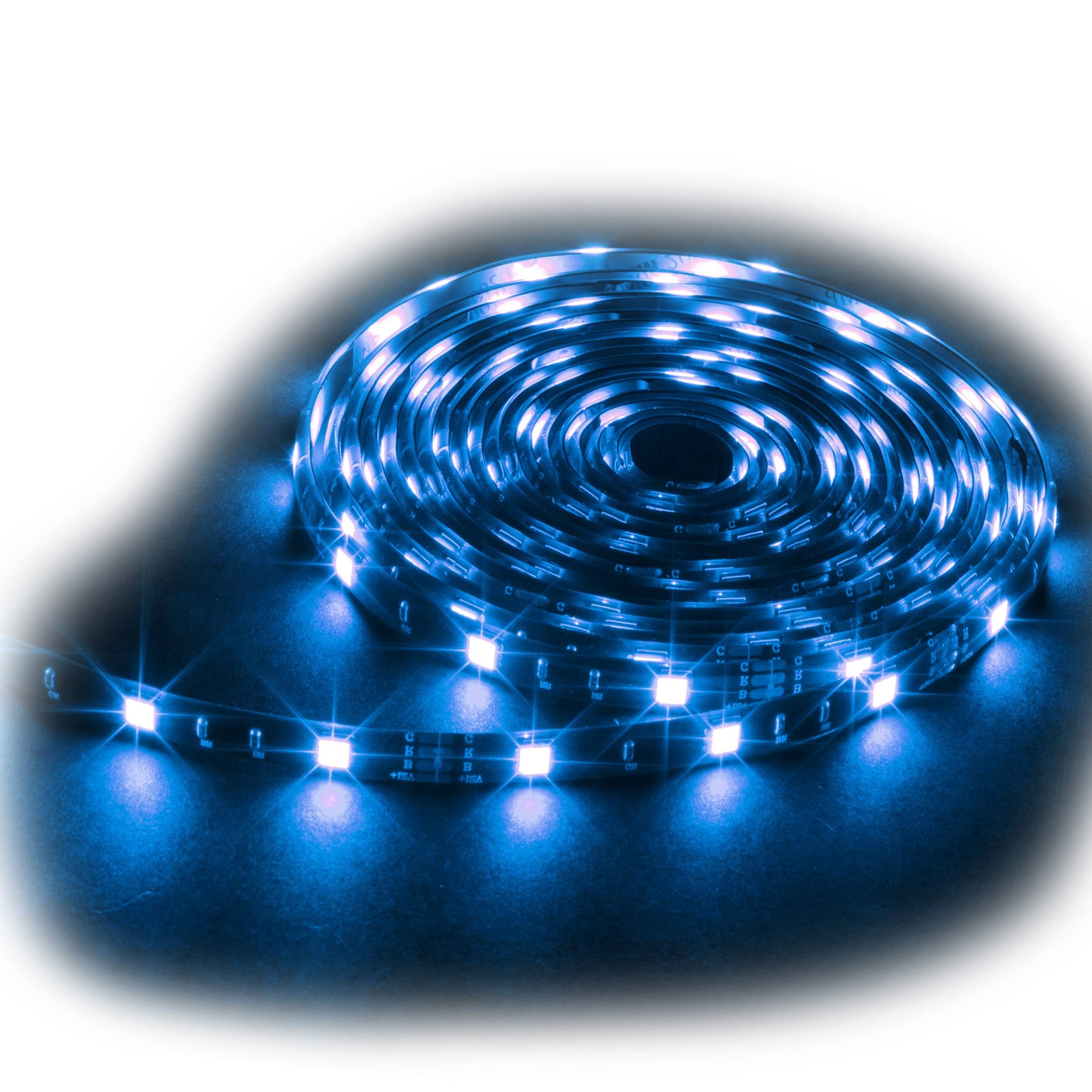 JOYLIT 12V Ruban à LED Bleu, 5 Mètres Flexible 300 LEDs 5050 SMD IP65  Étanche Bande LED : : Luminaires et Éclairage