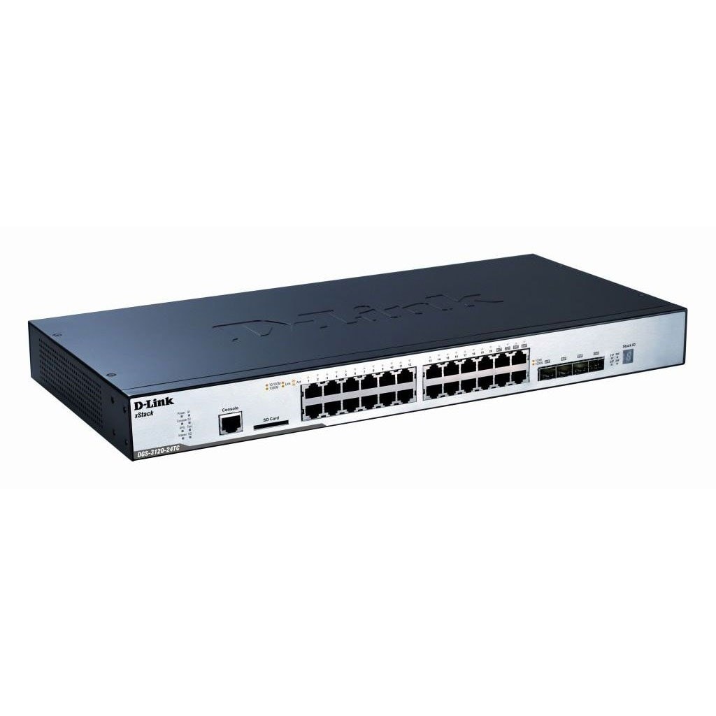 Switch D-Link DGS-3120-24SC/SI 16 ports Gigabit 10/100/1000Mbps SFP + 8 ...