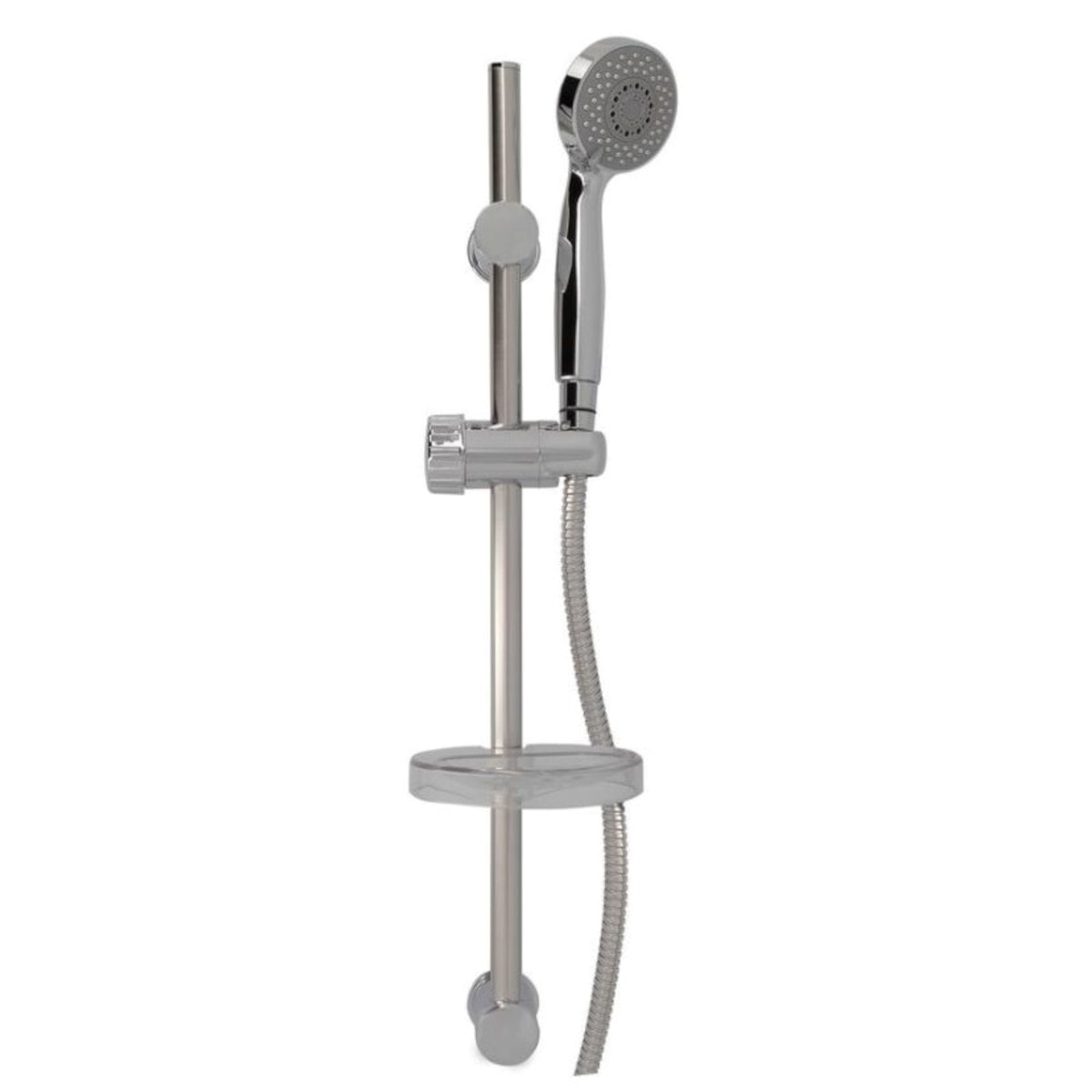 Barre de douche et porte savon D. 18 mm, inox